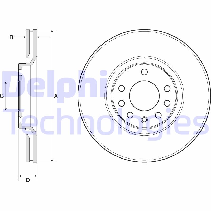 Remschijven Delphi Diesel BG3770C