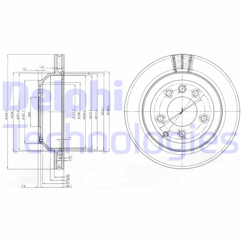 Remschijven Delphi Diesel BG3775C