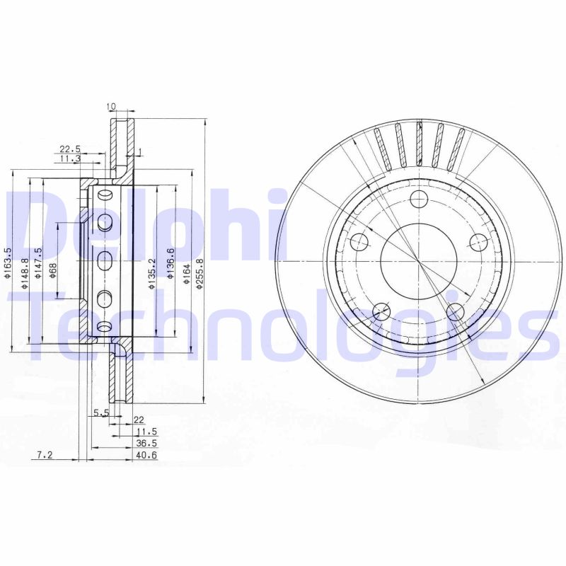 Remschijven Delphi Diesel BG3785