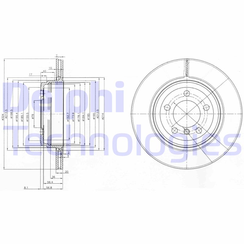 Remschijven Delphi Diesel BG3787