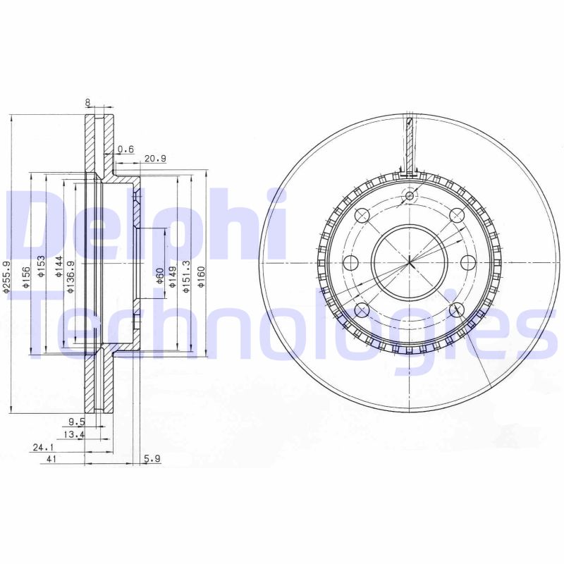 Remschijven Delphi Diesel BG3790