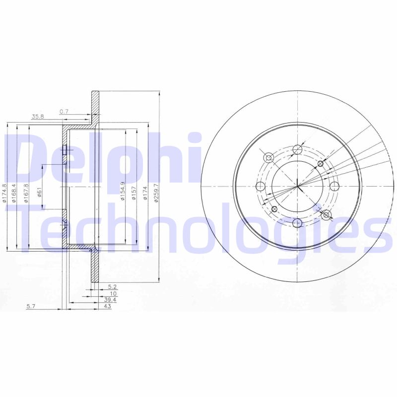 Remschijven Delphi Diesel BG3793