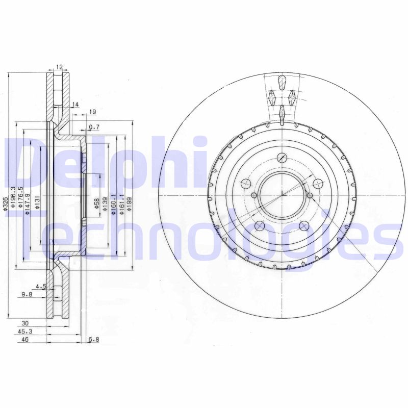 Remschijven Delphi Diesel BG3818