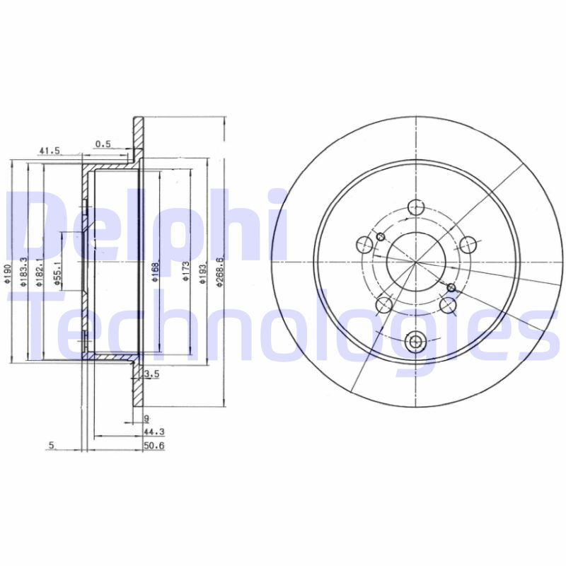Remschijven Delphi Diesel BG3822
