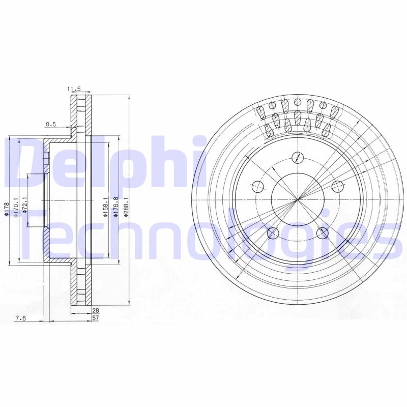 Remschijven Delphi Diesel BG3846