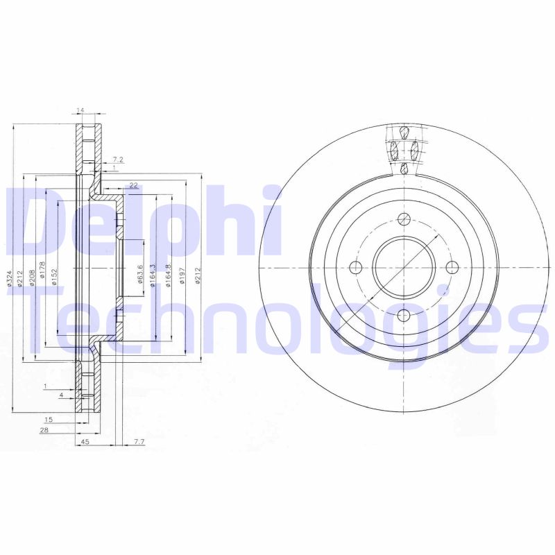 Remschijven Delphi Diesel BG3852