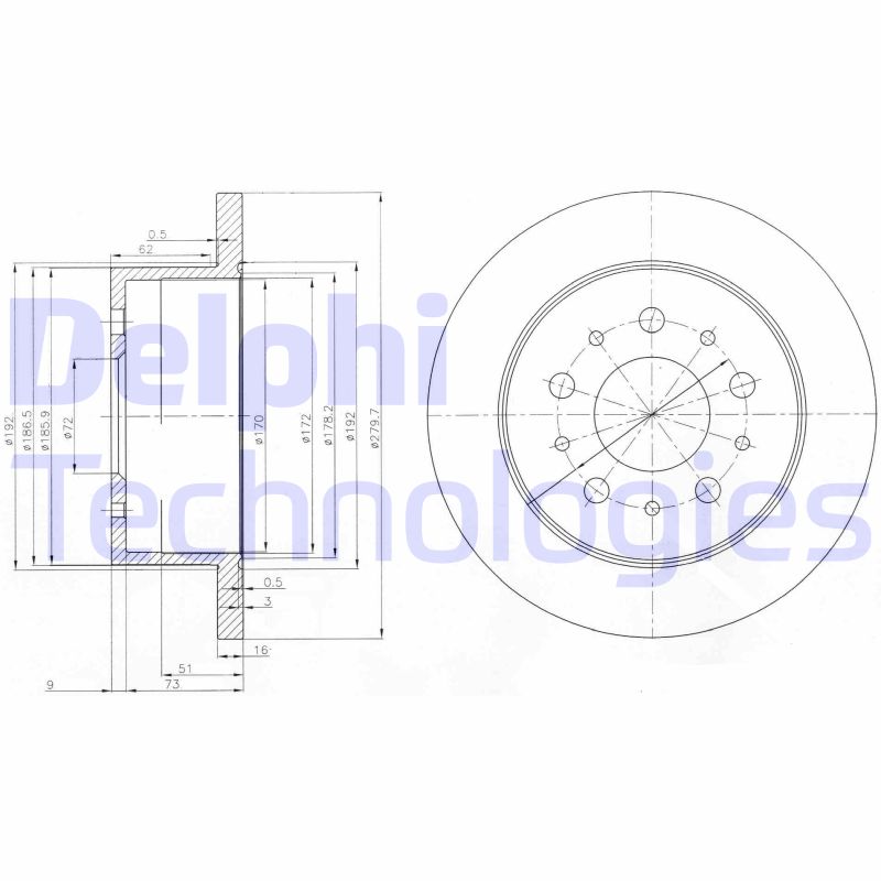 Remschijven Delphi Diesel BG3853