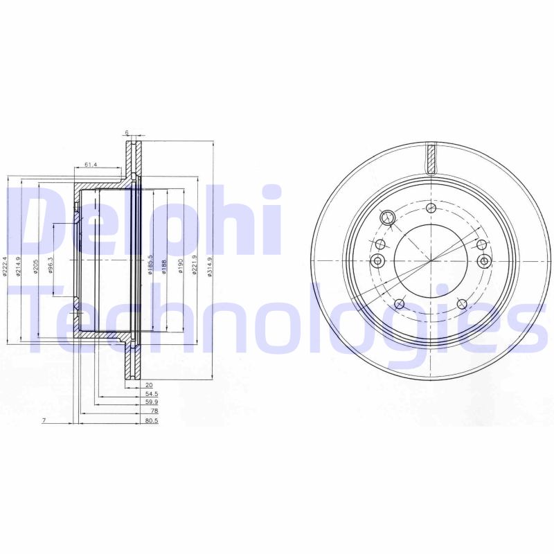 Remschijven Delphi Diesel BG3859