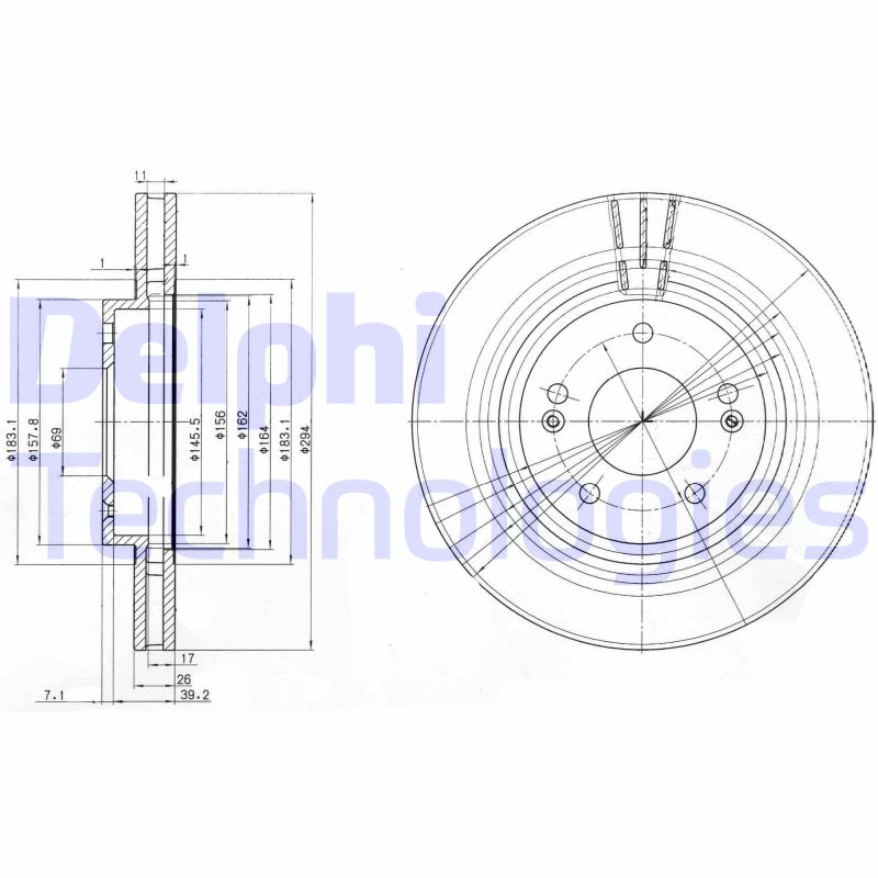 Remschijven Delphi Diesel BG3860