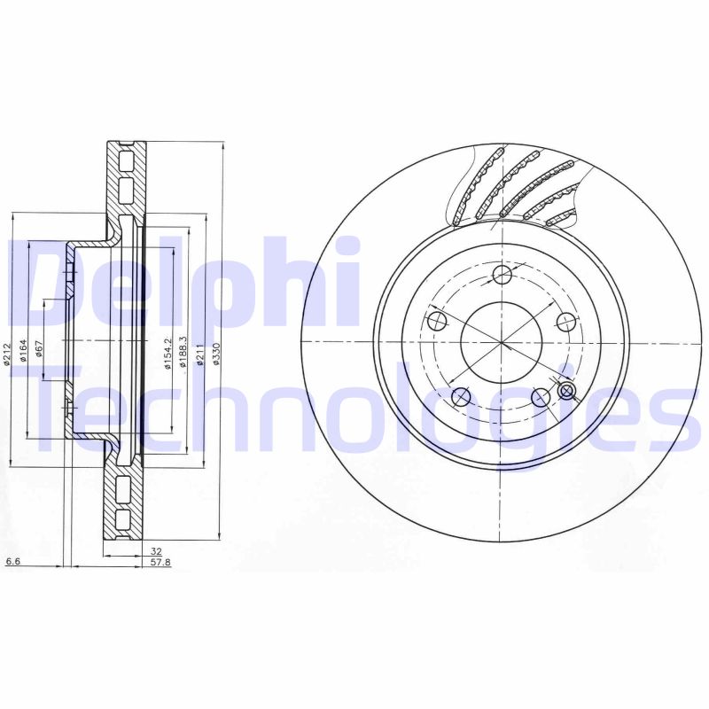Remschijven Delphi Diesel BG3877