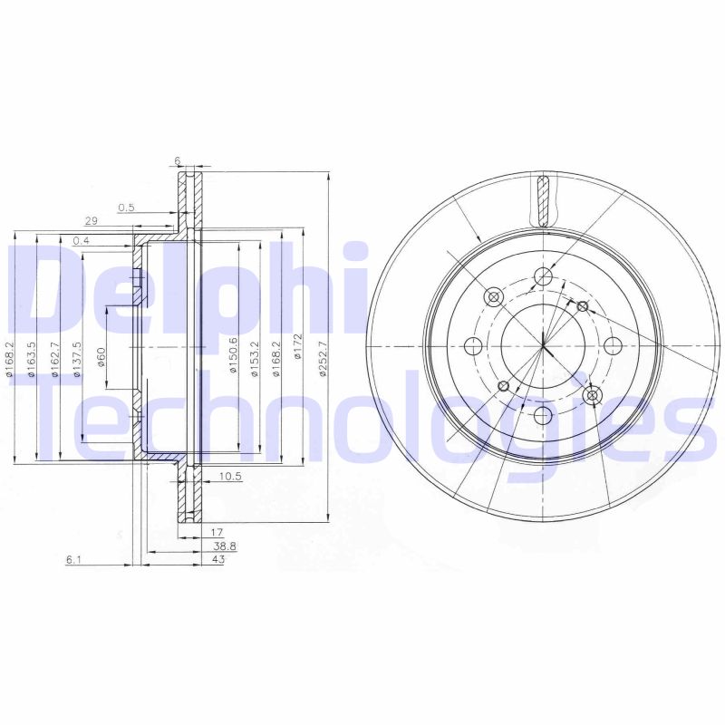 Remschijven Delphi Diesel BG3884