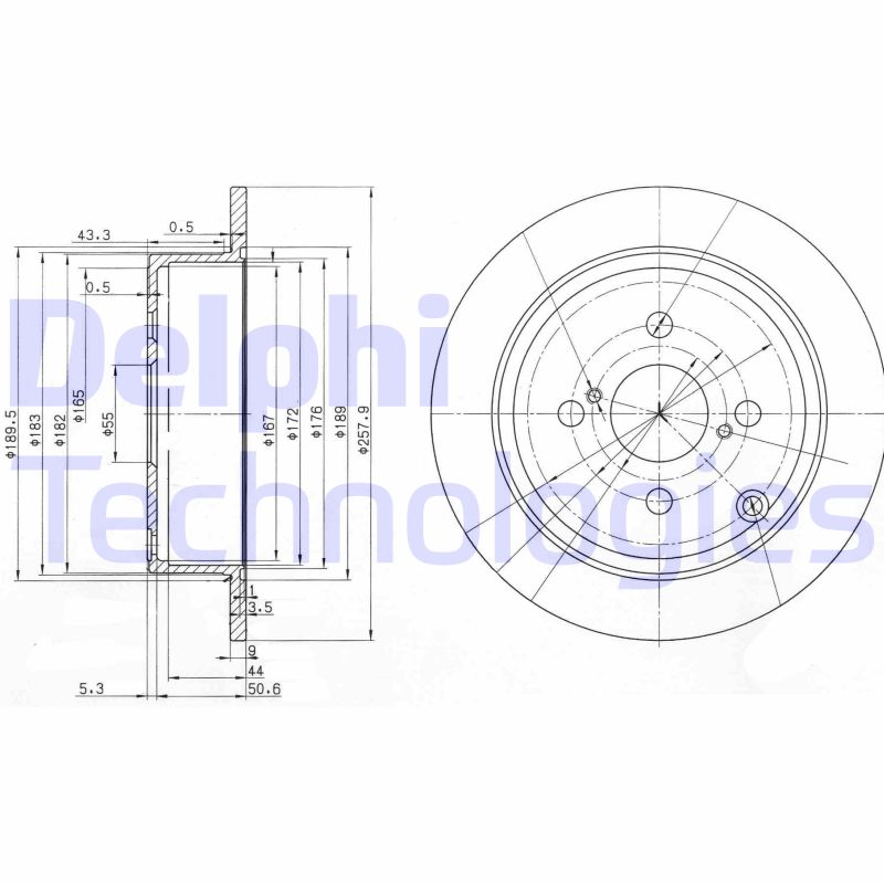 Remschijven Delphi Diesel BG3889