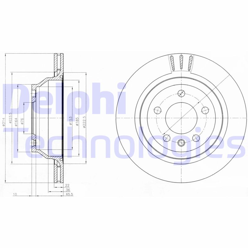 Remschijven Delphi Diesel BG3894