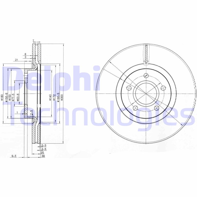 Remschijven Delphi Diesel BG3895