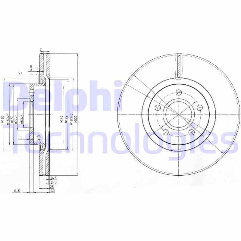 Remschijven Delphi Diesel BG3895C