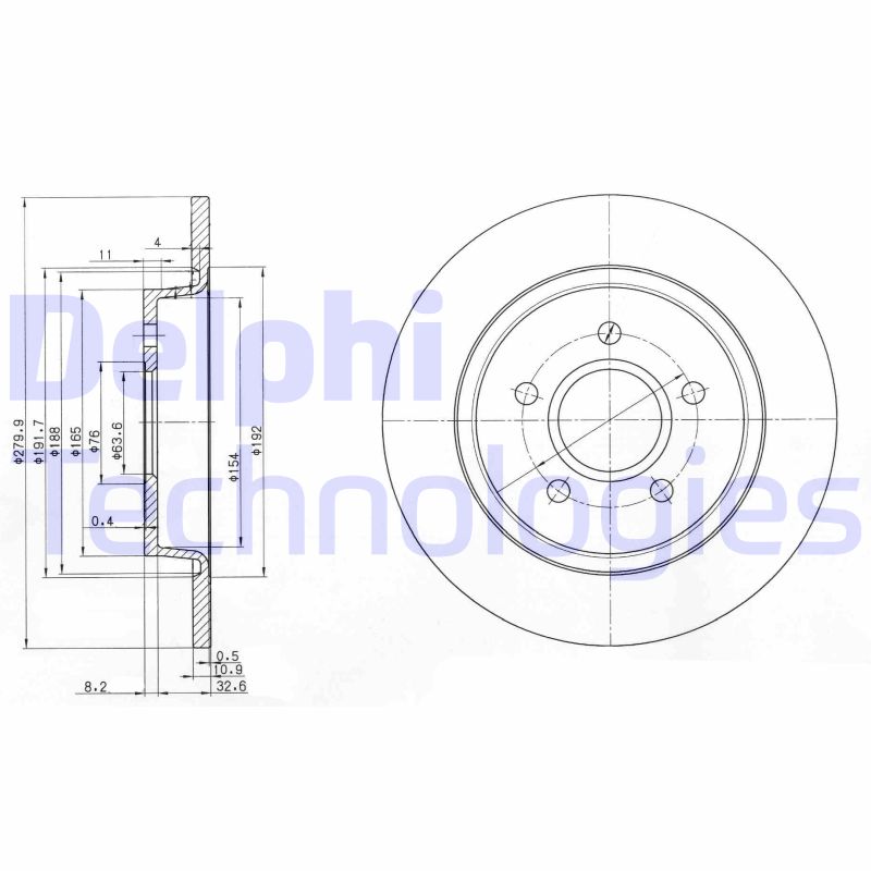 Remschijven Delphi Diesel BG3897C