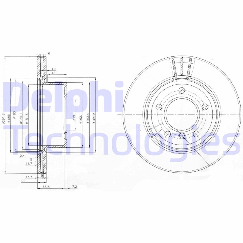 Remschijven Delphi Diesel BG3900C