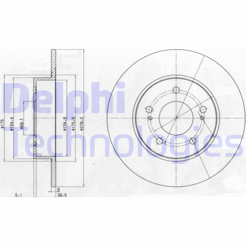 Remschijven Delphi Diesel BG3904