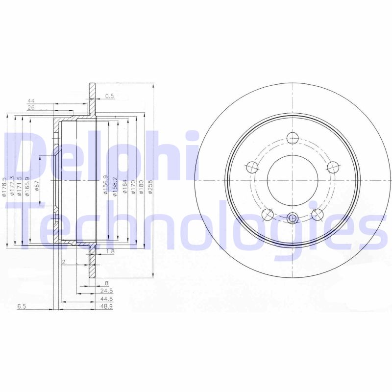Remschijven Delphi Diesel BG3910C