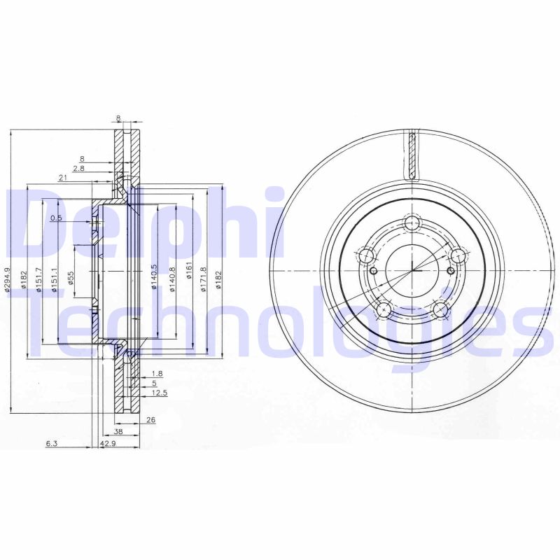 Remschijven Delphi Diesel BG3914