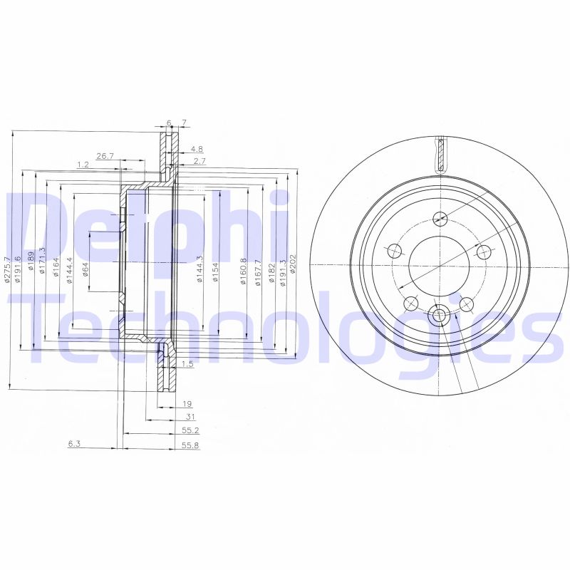 Remschijven Delphi Diesel BG3919