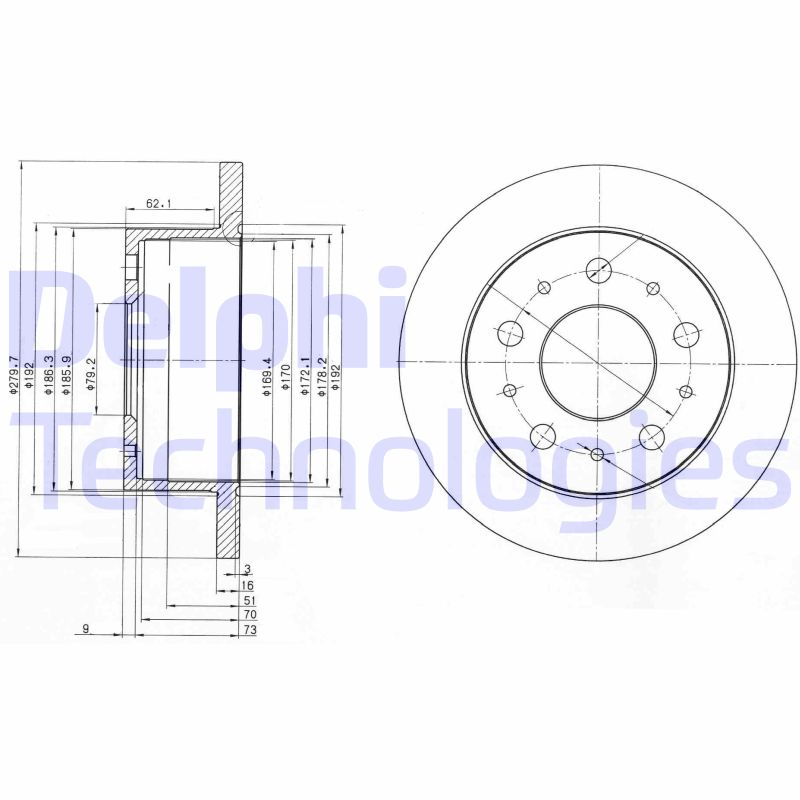 Remschijven Delphi Diesel BG3923