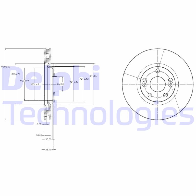 Remschijven Delphi Diesel BG3924