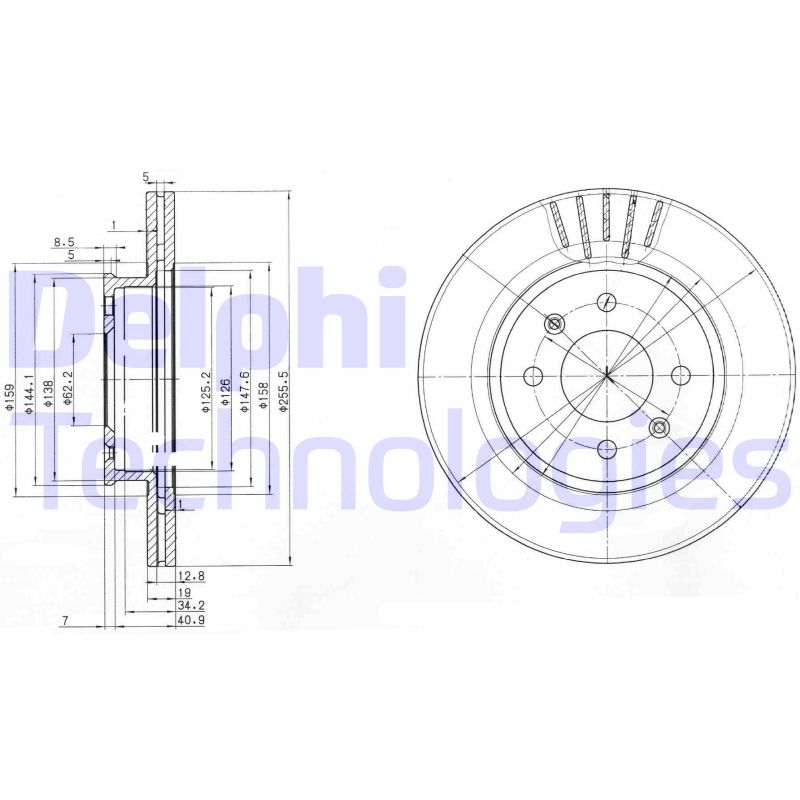 Remschijven Delphi Diesel BG3934