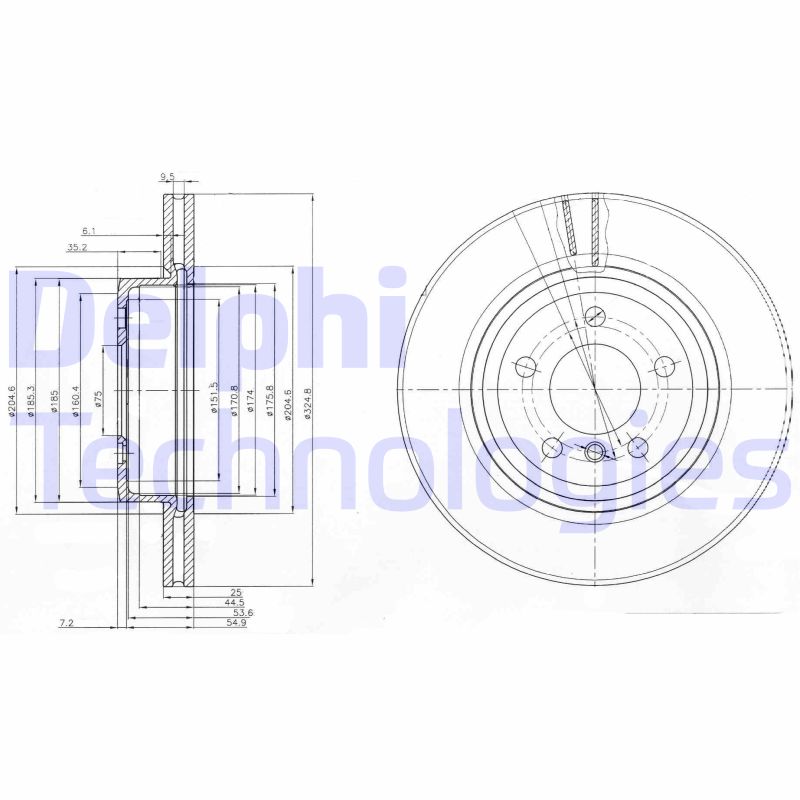 Remschijven Delphi Diesel BG3938