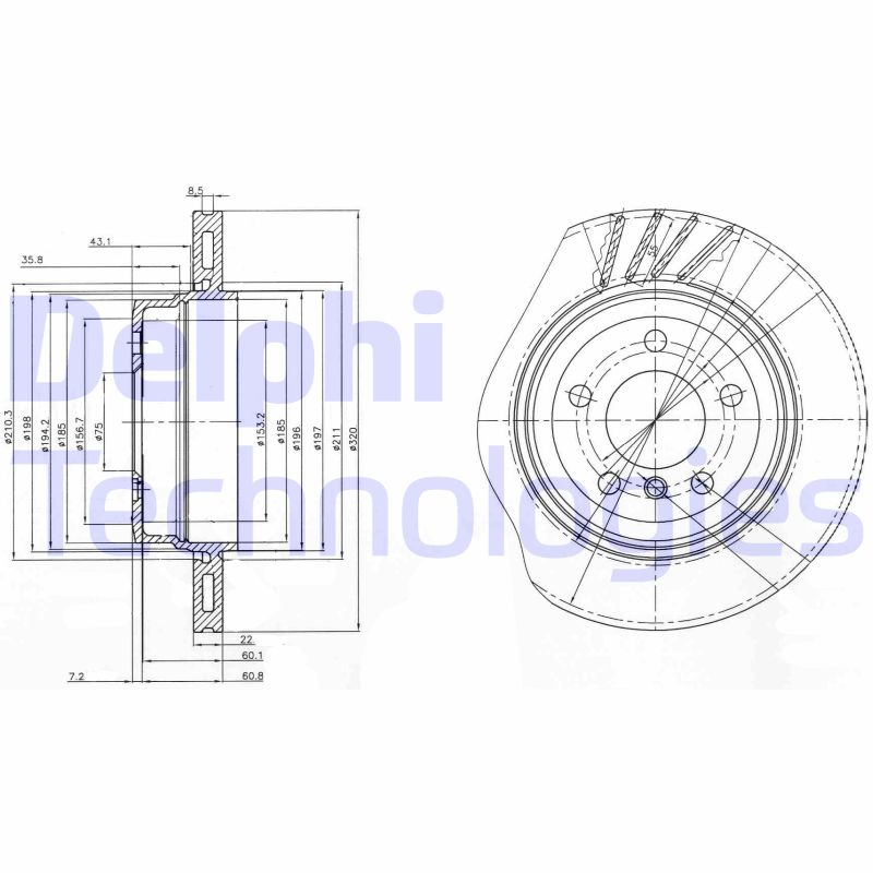 Remschijven Delphi Diesel BG3943