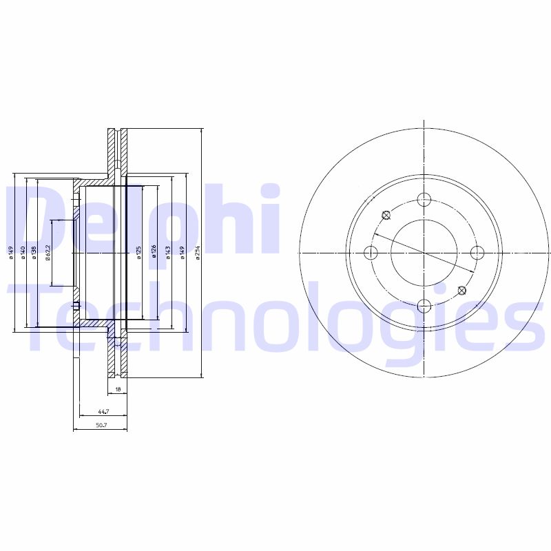 Remschijven Delphi Diesel BG3946