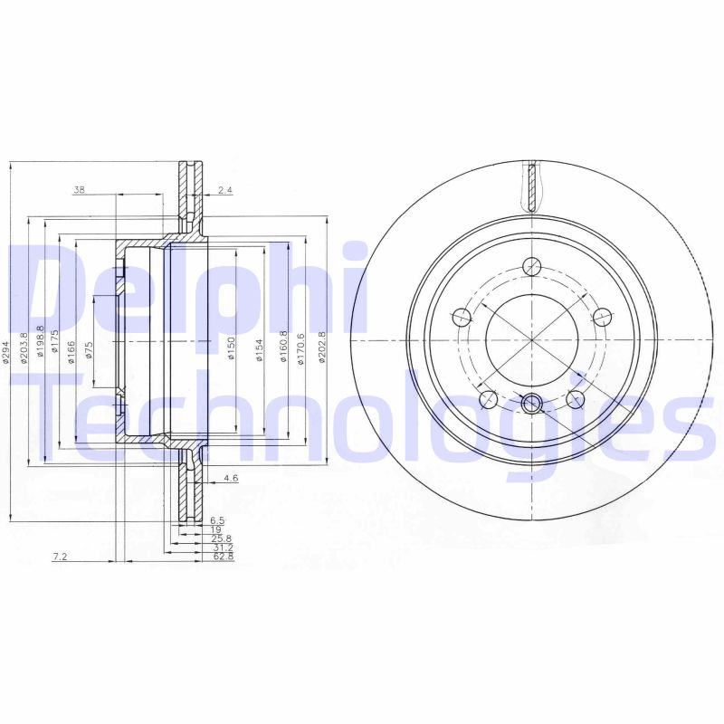 Remschijven Delphi Diesel BG3947