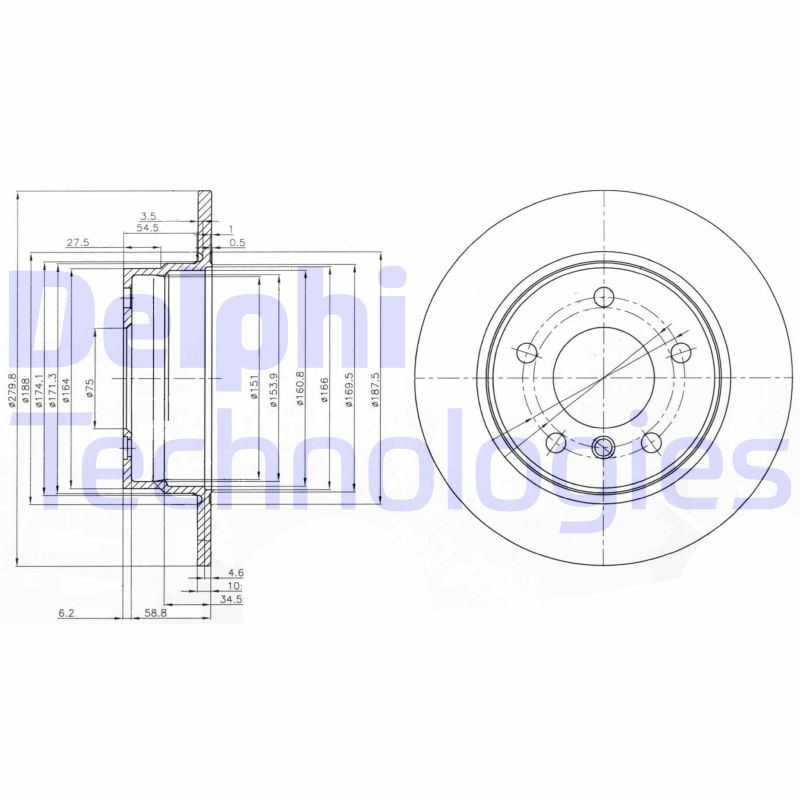 Remschijven Delphi Diesel BG3948C
