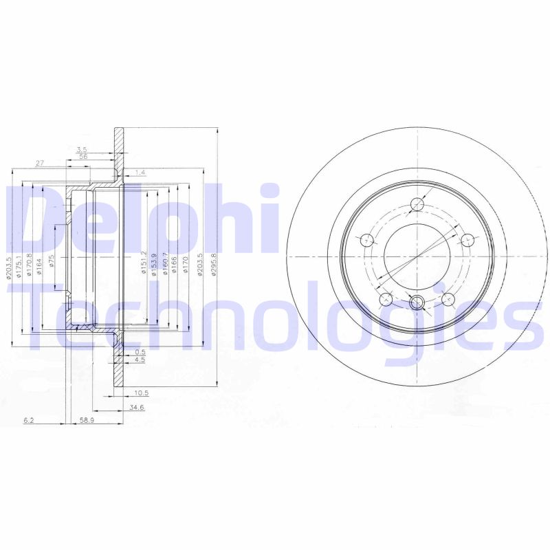 Remschijven Delphi Diesel BG3960