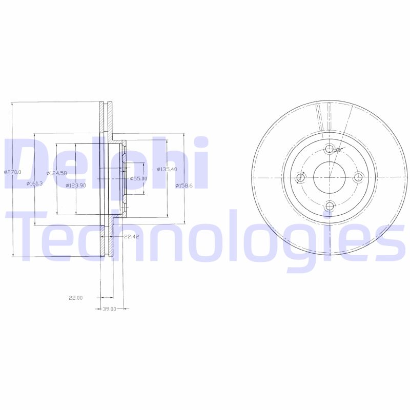 Remschijven Delphi Diesel BG3966