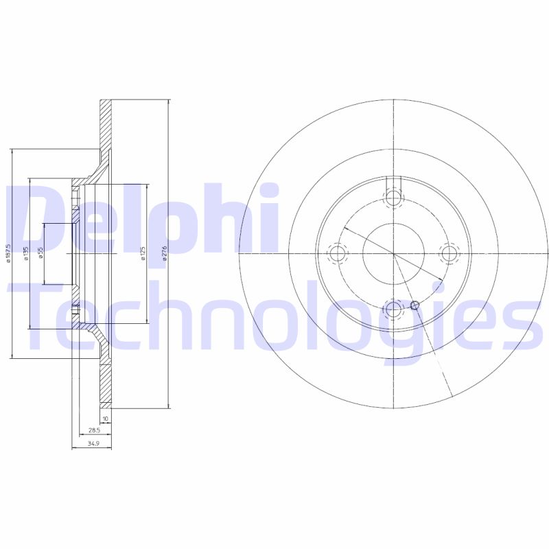 Remschijven Delphi Diesel BG3967