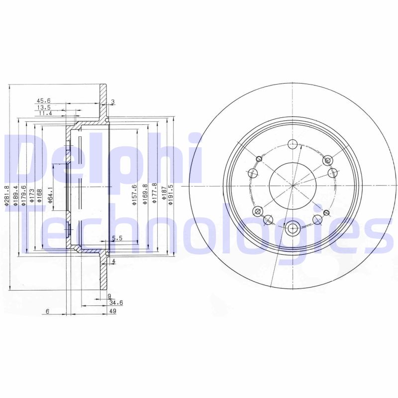 Remschijven Delphi Diesel BG3979