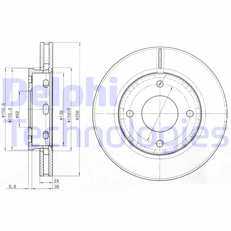 Remschijven Delphi Diesel BG3987