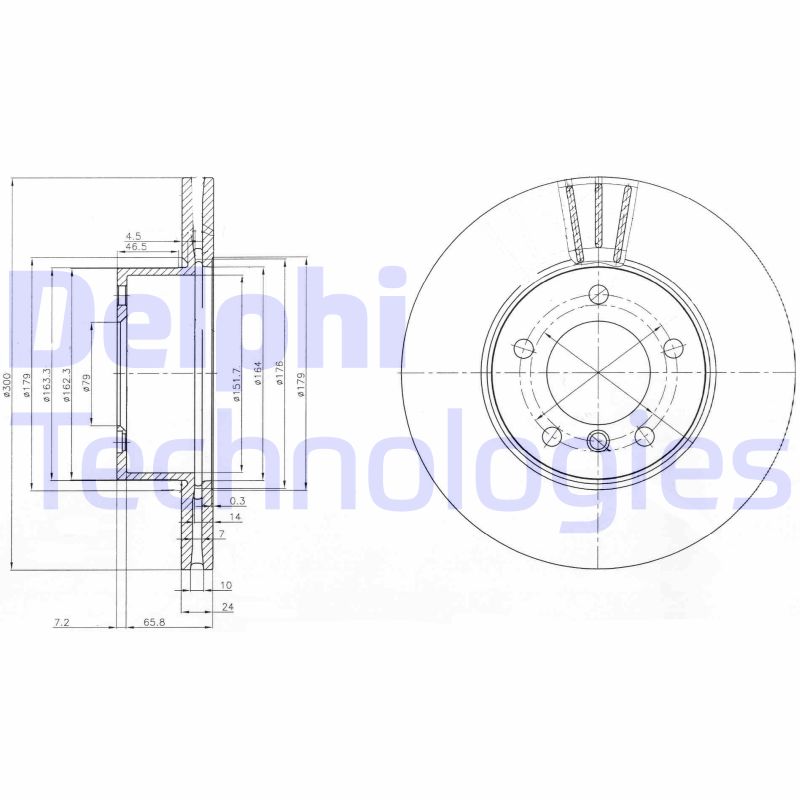 Remschijven Delphi Diesel BG3998C
