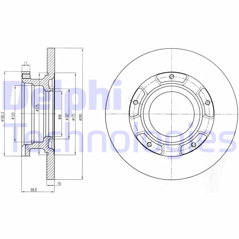 Remschijven Delphi Diesel BG4008