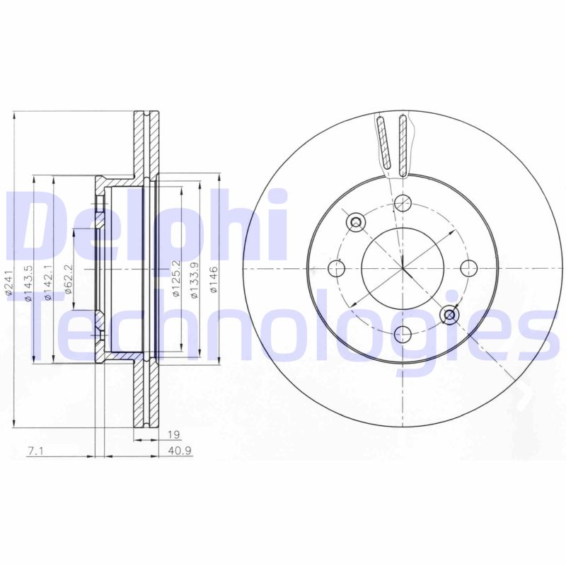 Remschijven Delphi Diesel BG4009