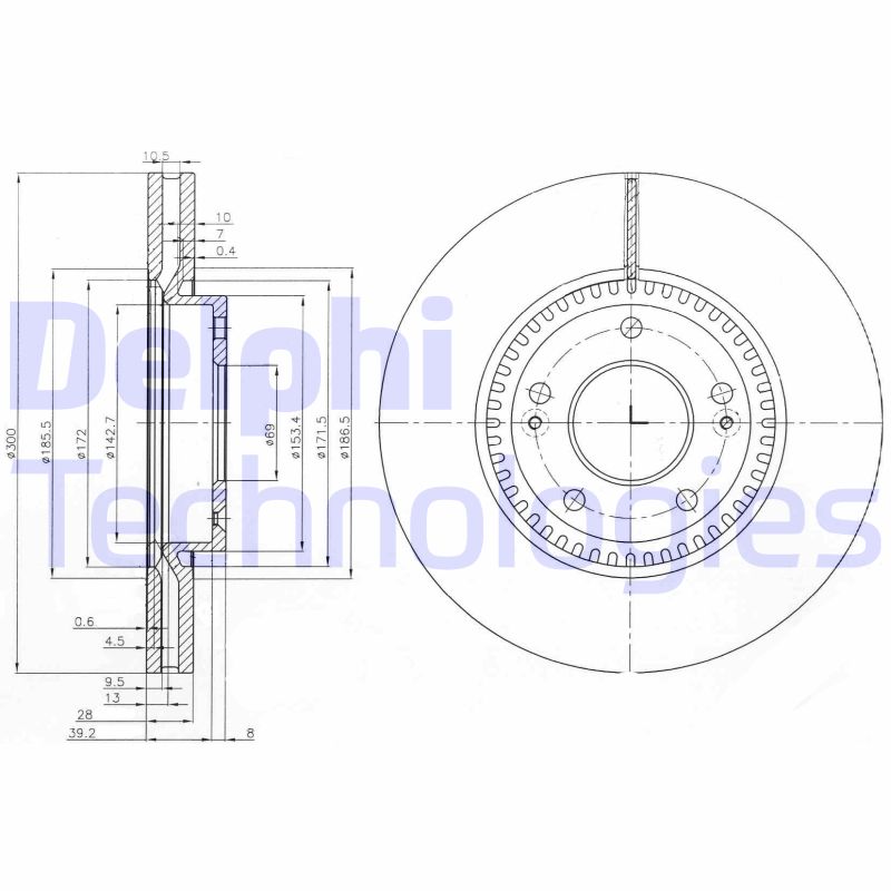 Remschijven Delphi Diesel BG4011