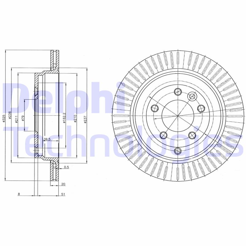 Remschijven Delphi Diesel BG4020C