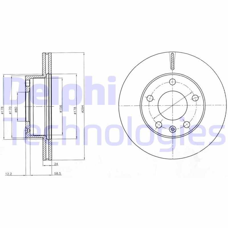 Remschijven Delphi Diesel BG4023