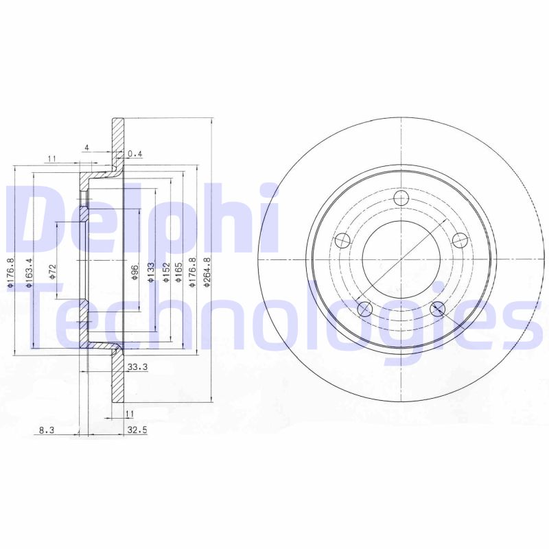 Remschijven Delphi Diesel BG4025C