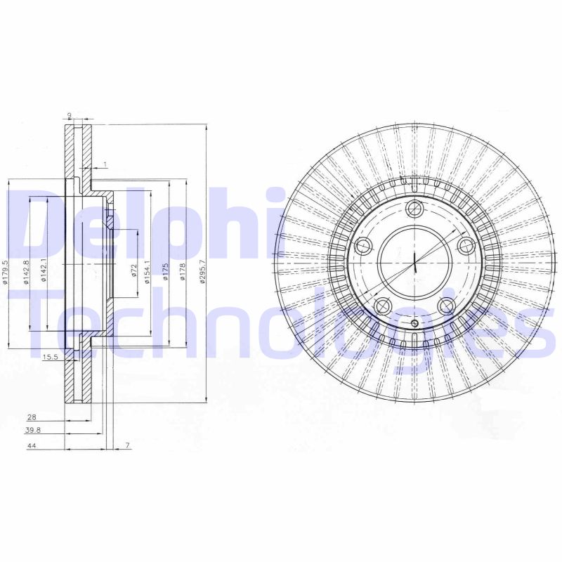 Remschijven Delphi Diesel BG4027