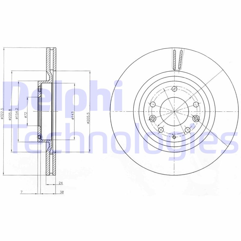 Remschijven Delphi Diesel BG4028