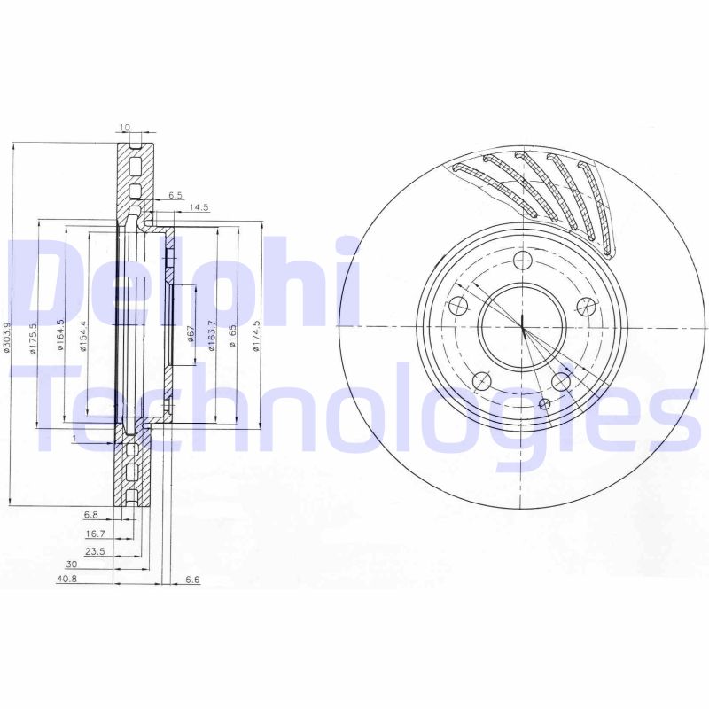 Remschijven Delphi Diesel BG4029