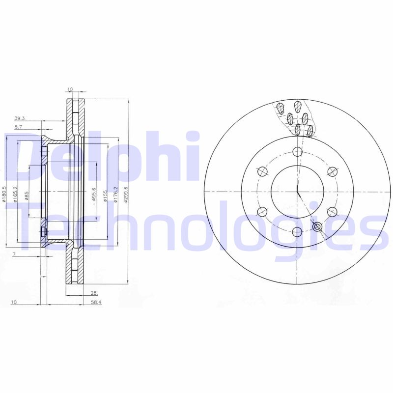 Remschijven Delphi Diesel BG4032C