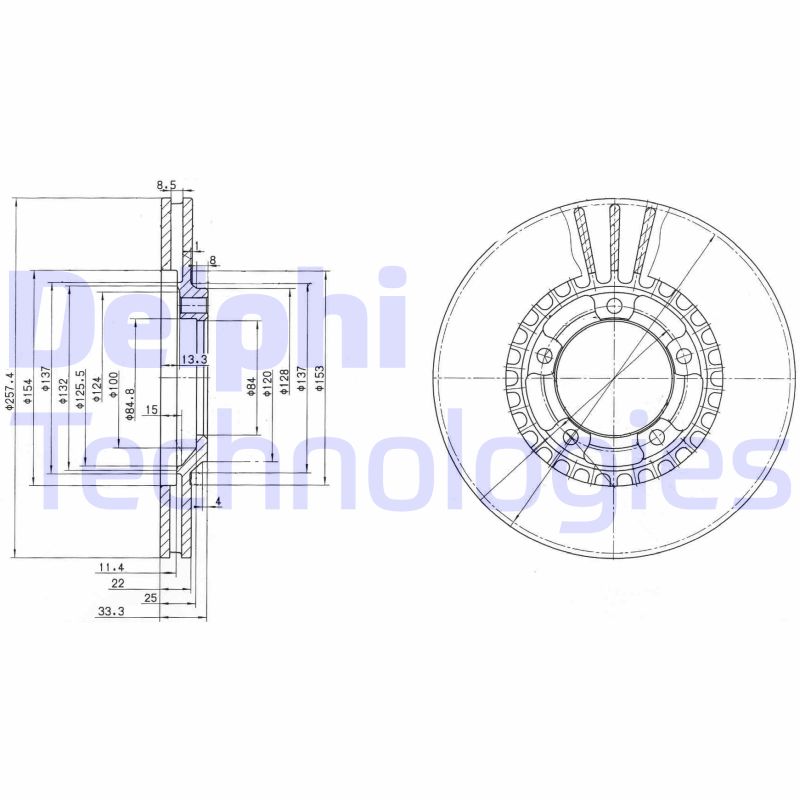 Remschijven Delphi Diesel BG4036